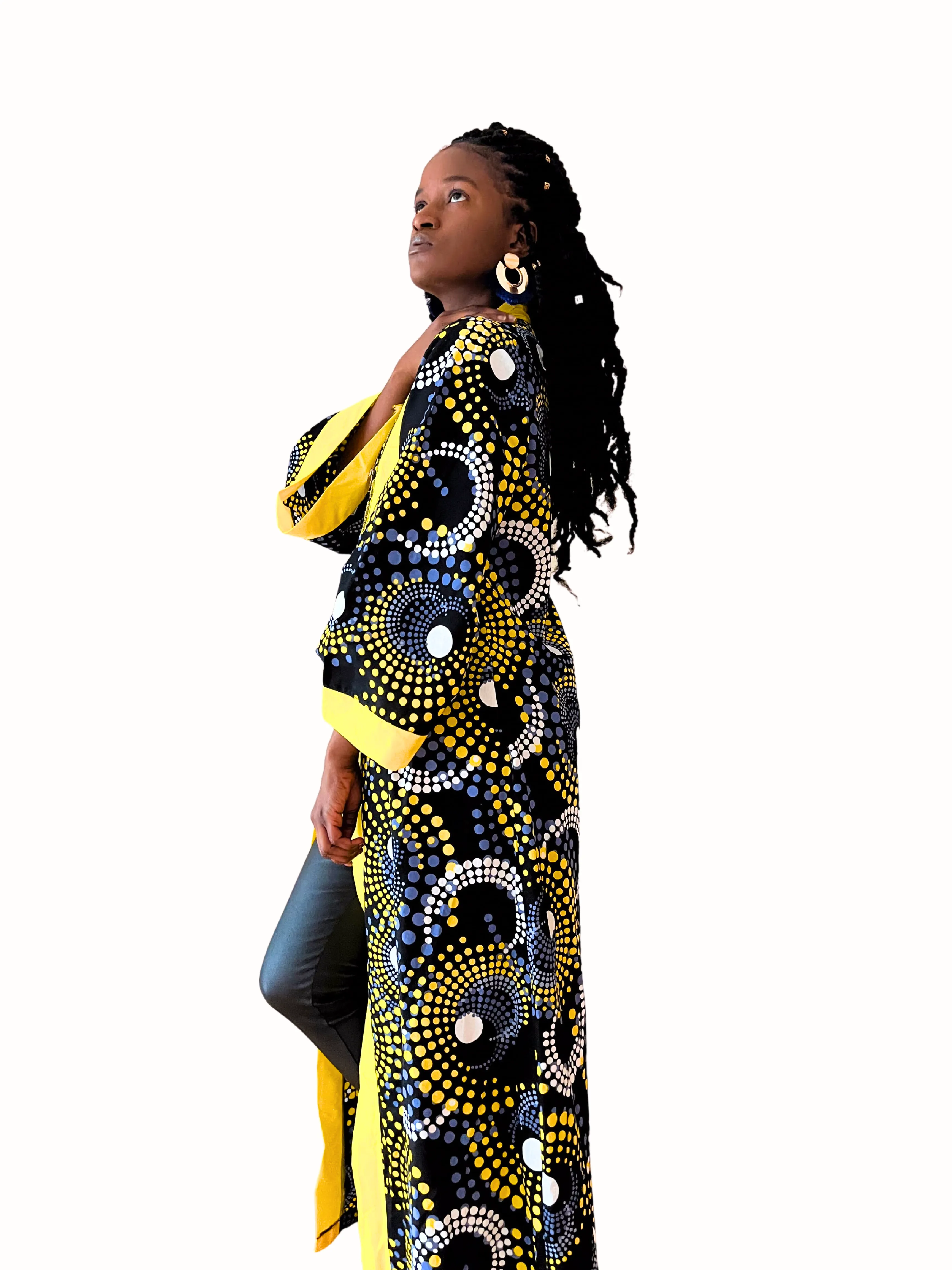 African Print Maxi Coat