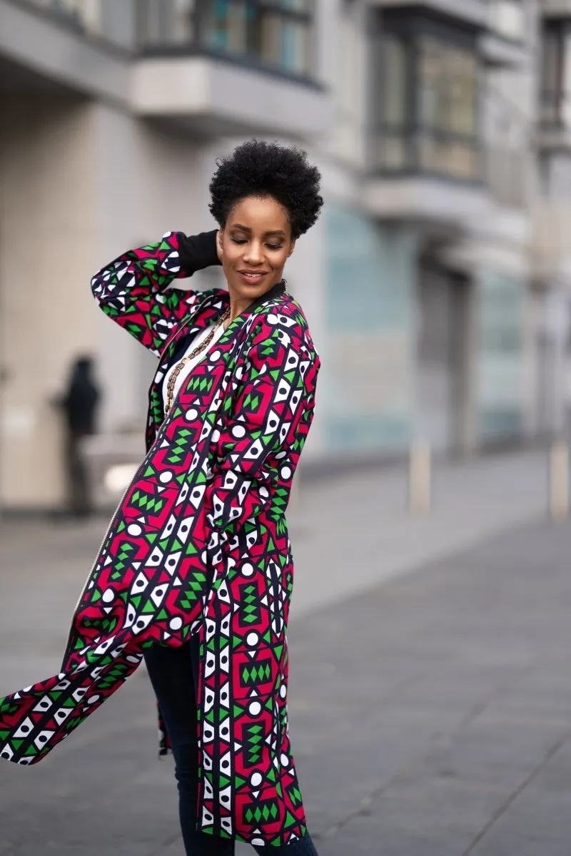 African Summer Coat in Electric Pink