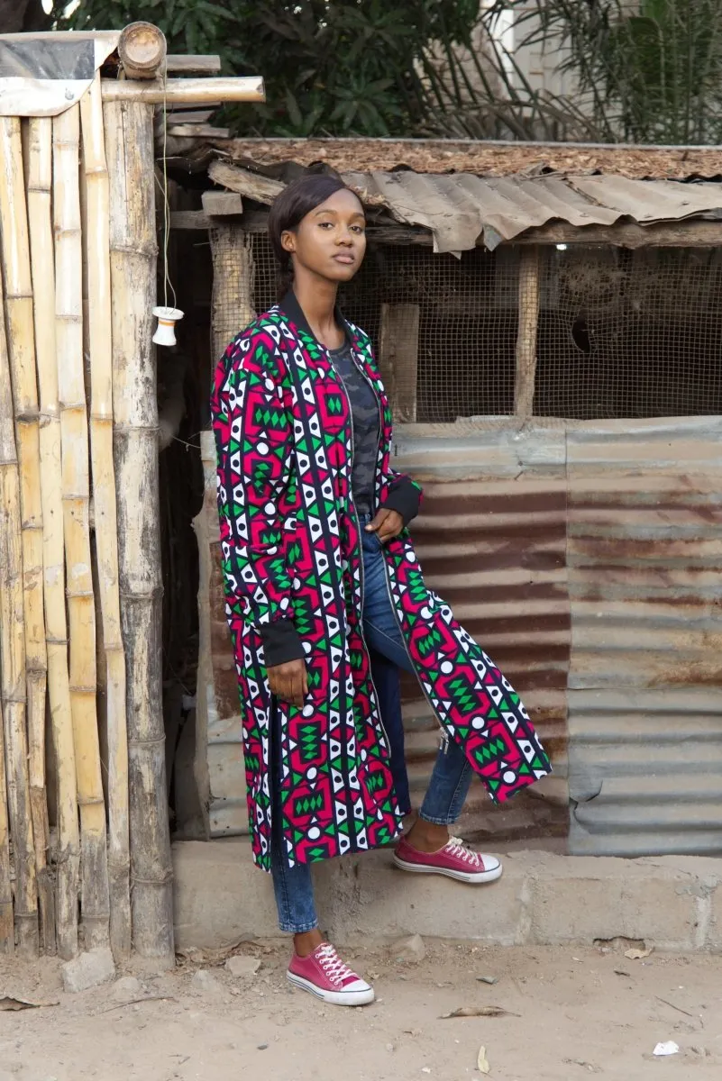 African Summer Coat in Electric Pink