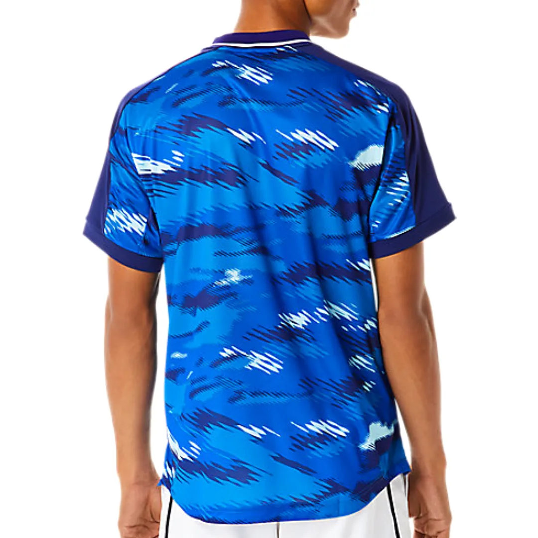 Asics Men Match Graphic Short Sleeve Top - Dive Blue