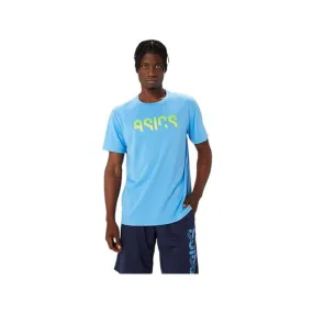 ASICS Men's Hex Graphic Dry Short Sleeve Top (Waterscape)