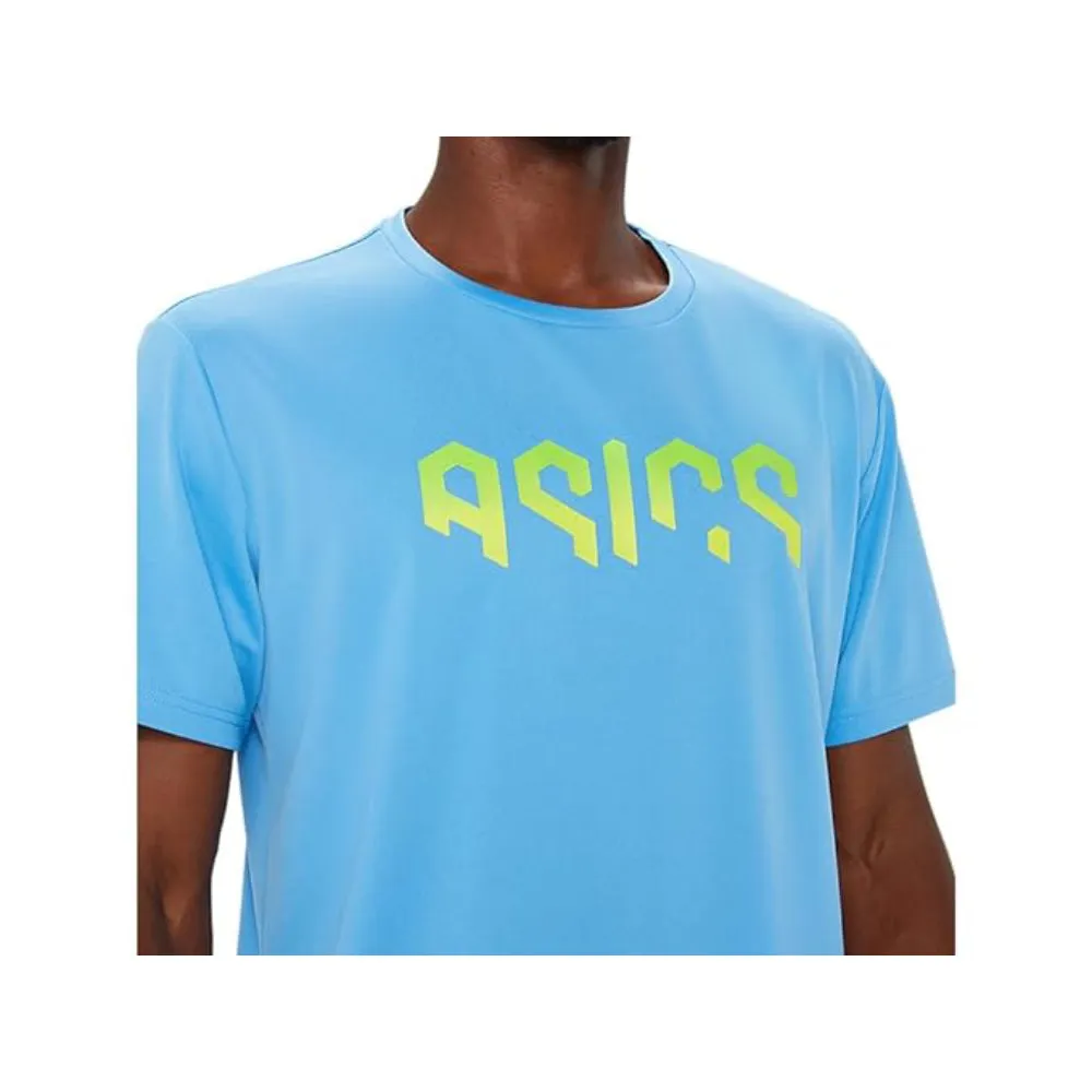 ASICS Men's Hex Graphic Dry Short Sleeve Top (Waterscape)