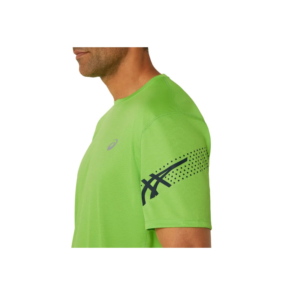 ASICS Men's Icon Short Sleeve Top (Electric Lime/French Blue)