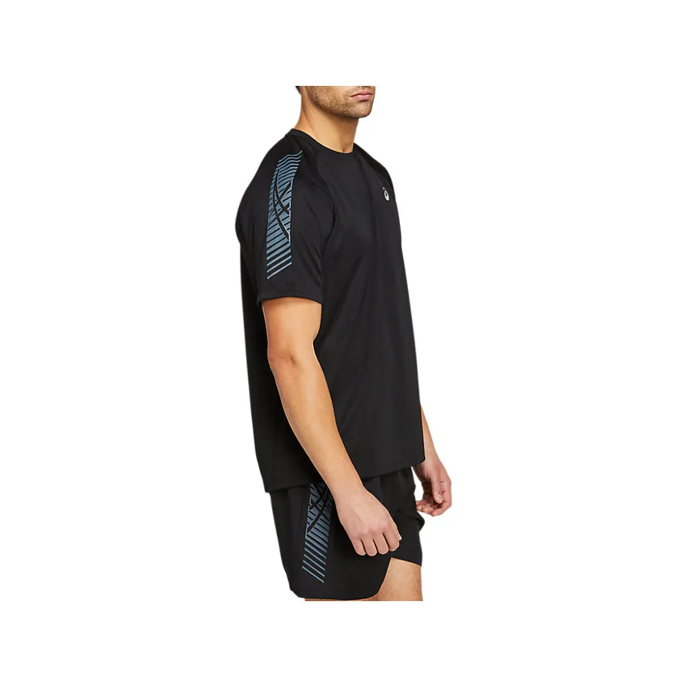 ASICS Men's Icon Short Sleeve Top (Performance Black/Carrier Grey)