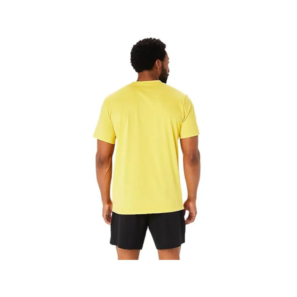 ASICS Men's Spiral Embroidery Short Sleeve Top (Light Mustard)