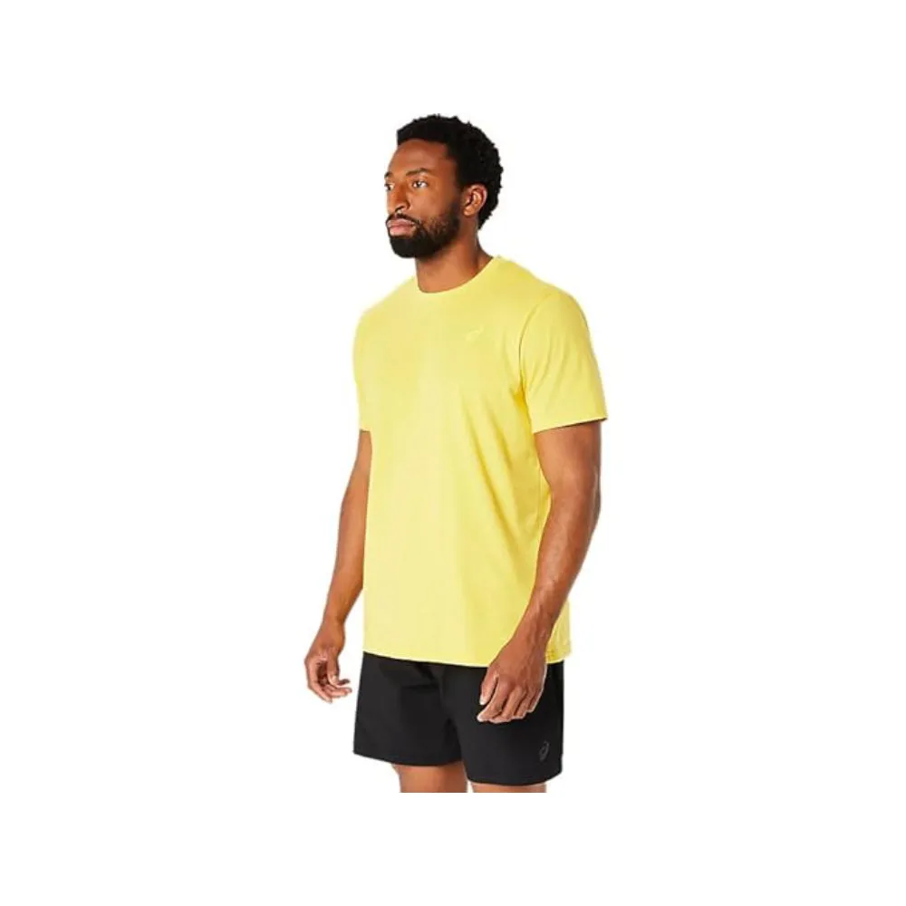 ASICS Men's Spiral Embroidery Short Sleeve Top (Light Mustard)