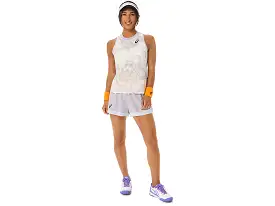 Asics Short Match Short Dames Lila Oranje