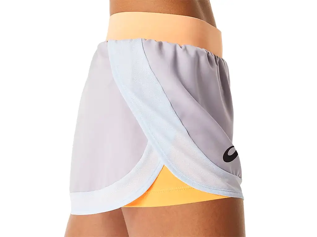 Asics Short Match Short Dames Lila Oranje