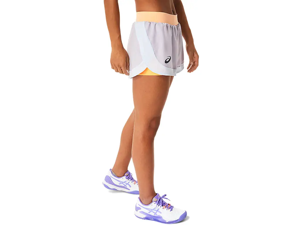 Asics Short Match Short Dames Lila Oranje