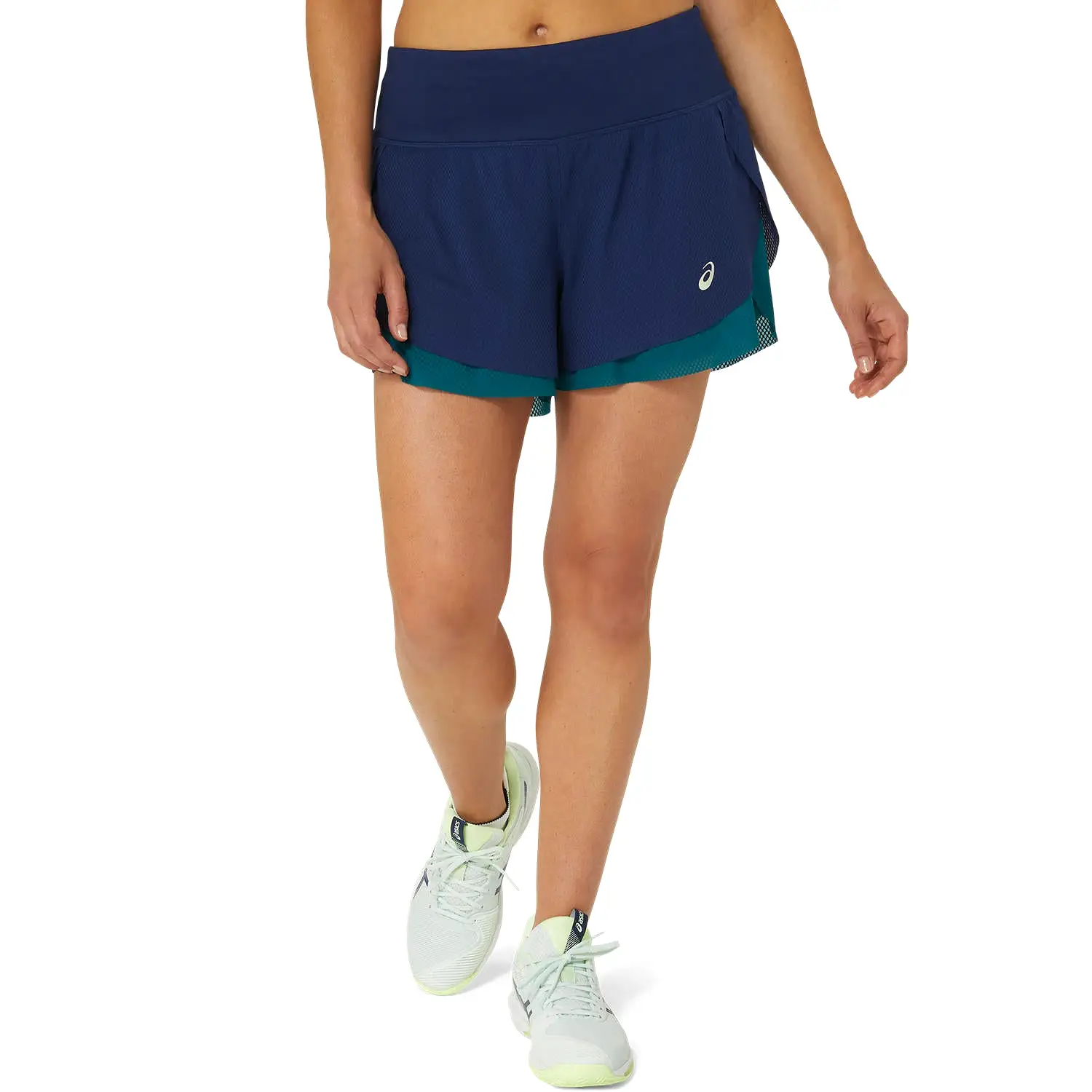 Asics Short Nagino 3.5IN 2-N-1 Layer Dames Navy