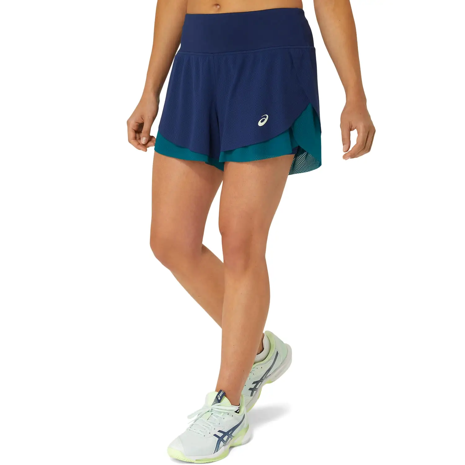 Asics Short Nagino 3.5IN 2-N-1 Layer Dames Navy