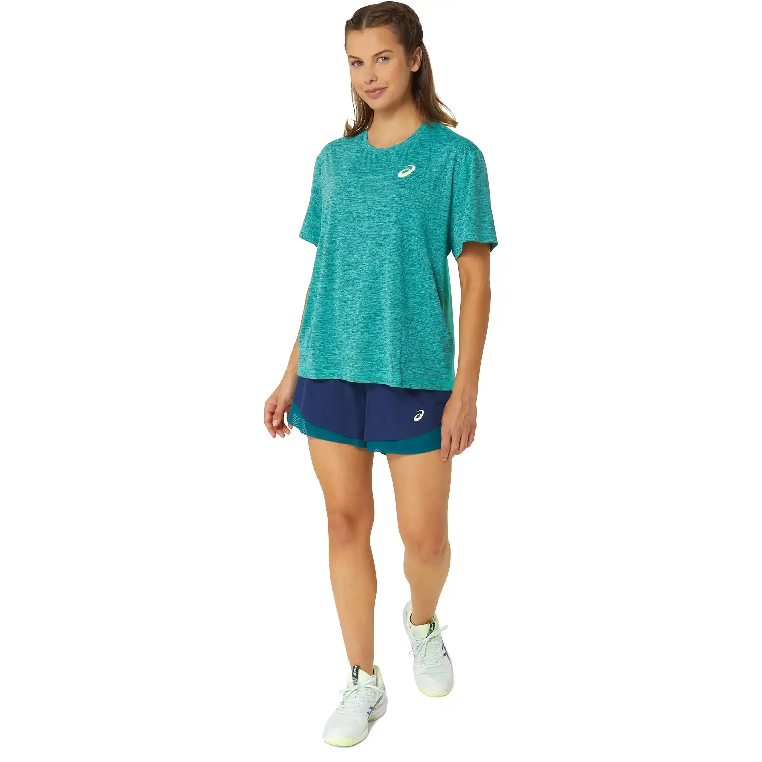 Asics Short Nagino 3.5IN 2-N-1 Layer Dames Navy