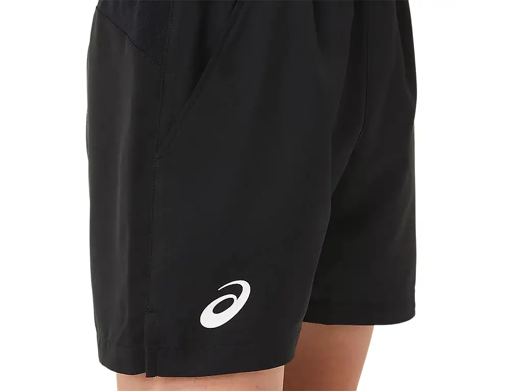 Asics Short Tennis Boys Junior Zwart