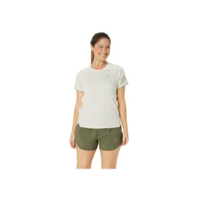 ASICS Women's Icon Short Sleeve Top (Birch/Olive Grey)