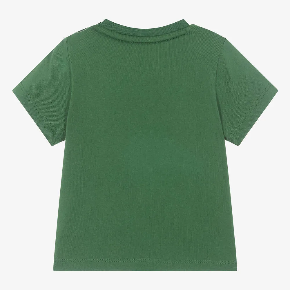 Baby Boys Green Cotton T-Shirt