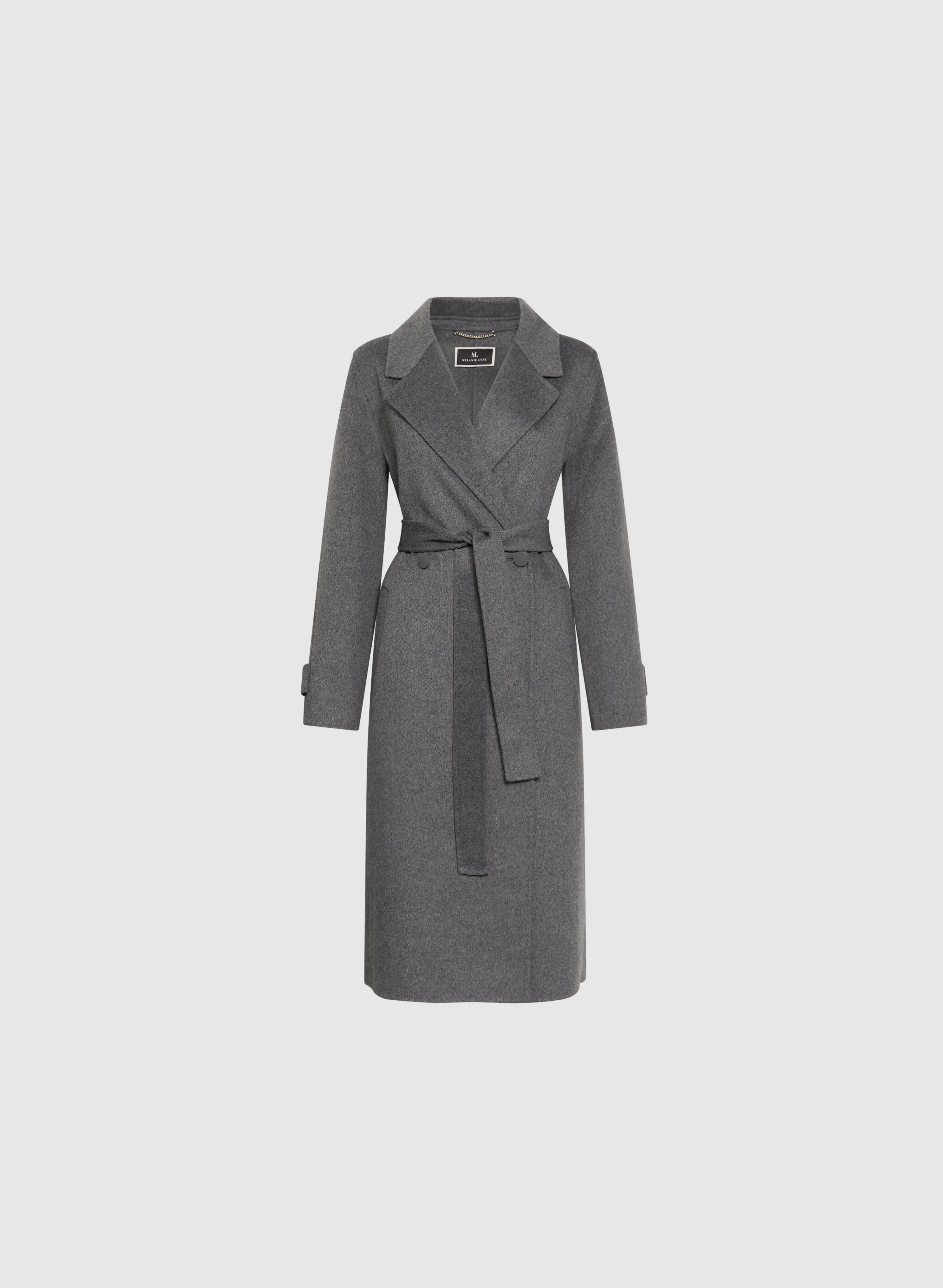 Belted Wool-Blend Coat