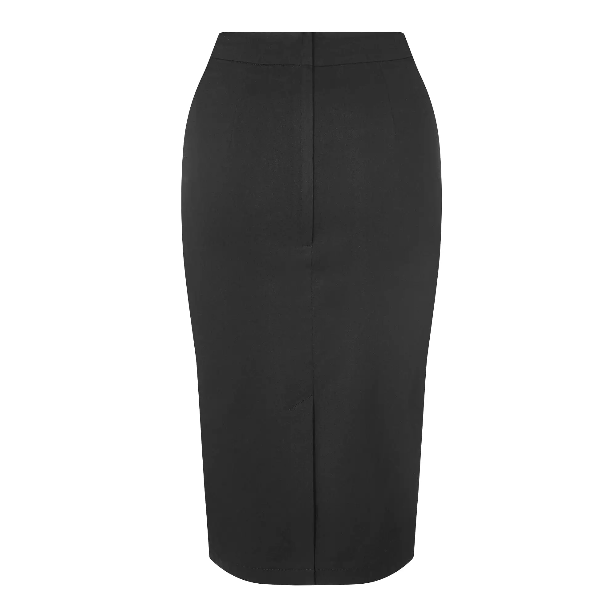 Black Velvet Heart Pencil Bodycon Skirt