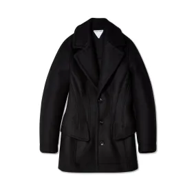 Bottega Veneta - Women's Felted Wool Structured Coat - (Black)