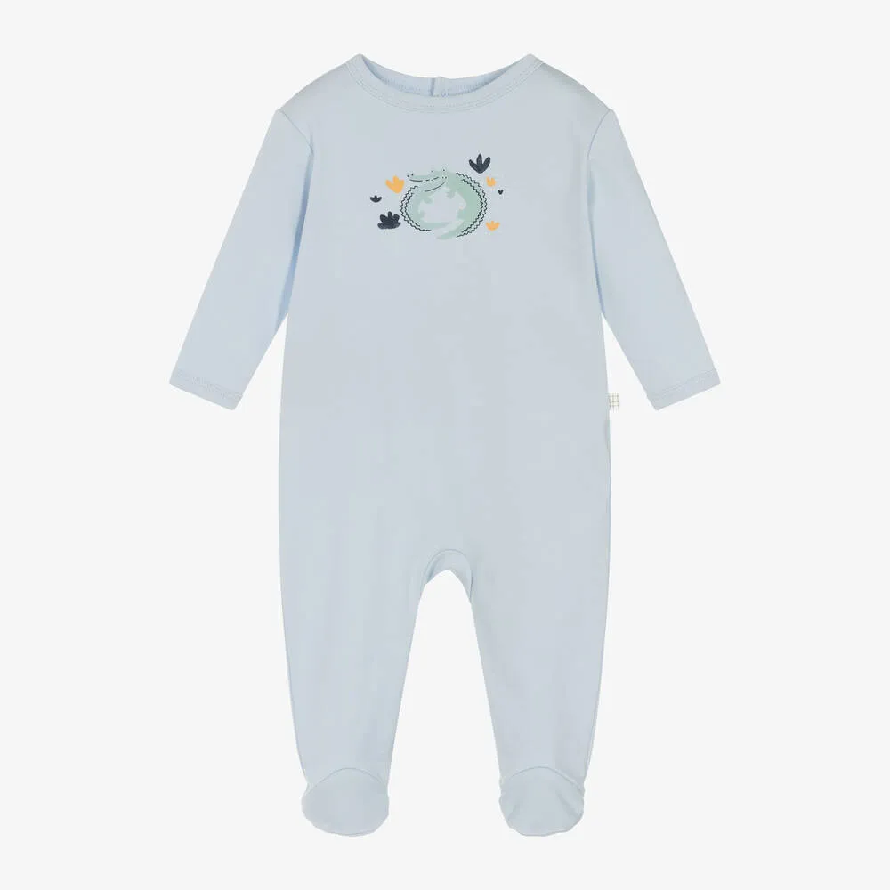 Boys Blue Cotton Babygrow