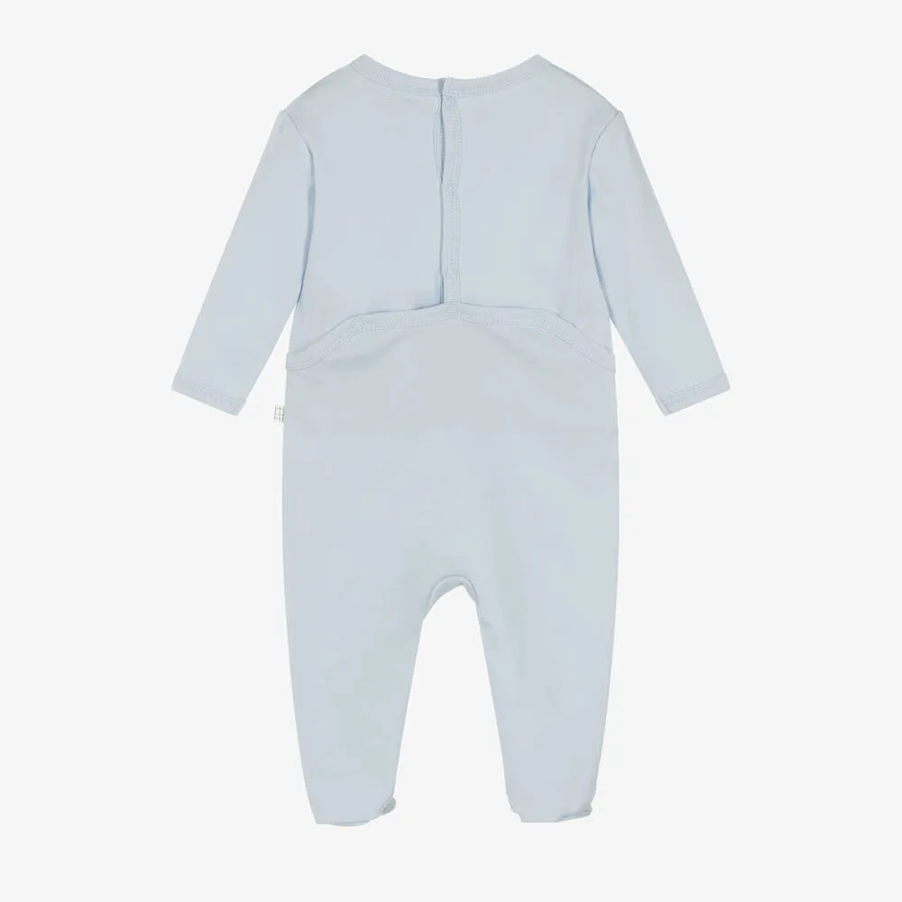 Boys Blue Cotton Babygrow