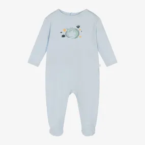 Boys Blue Cotton Babygrow