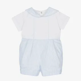 Boys Blue Cotton Striped Shortie