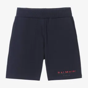 Boys Navy Blue Cotton Jersey Shorts