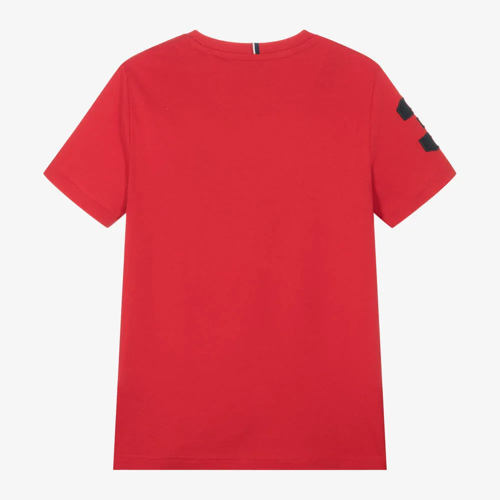 Boys Red Cotton T-Shirt