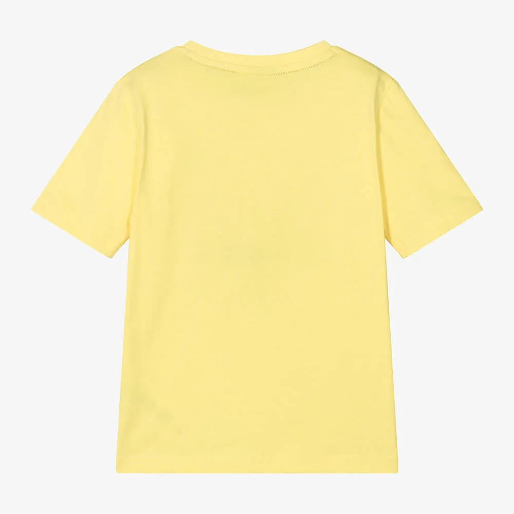 Boys Yellow Cotton T-Shirt