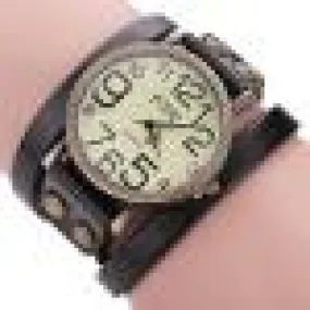 Bracelet Watch Women Vintage Design Relogio Feminino PU Leather Ladies Dress Bangle Quartz Clock