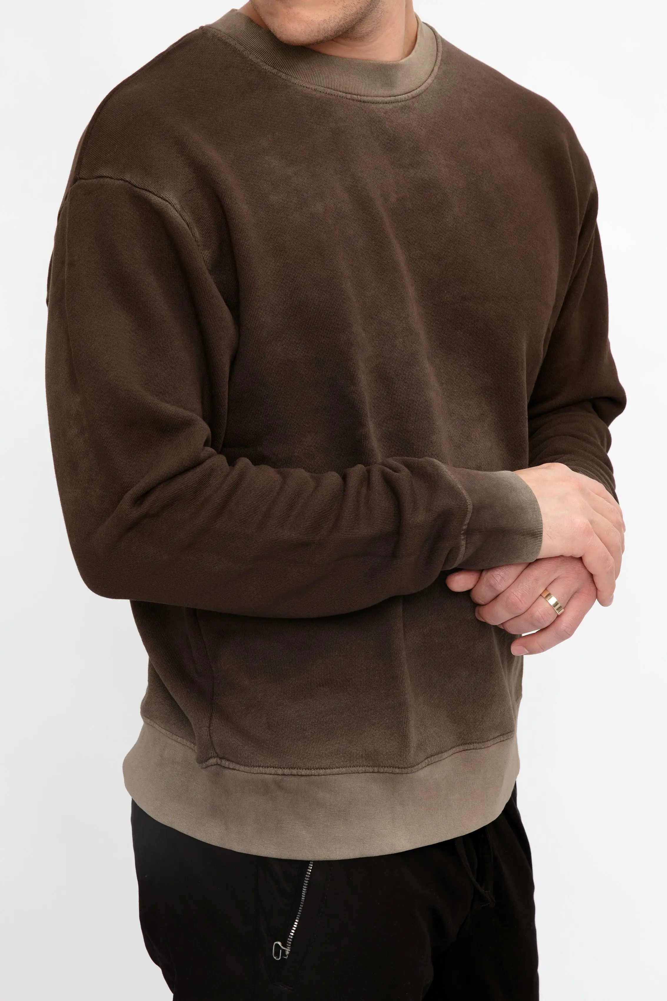 Bronx Crewneck Sweatshirt in Vintage Espresso