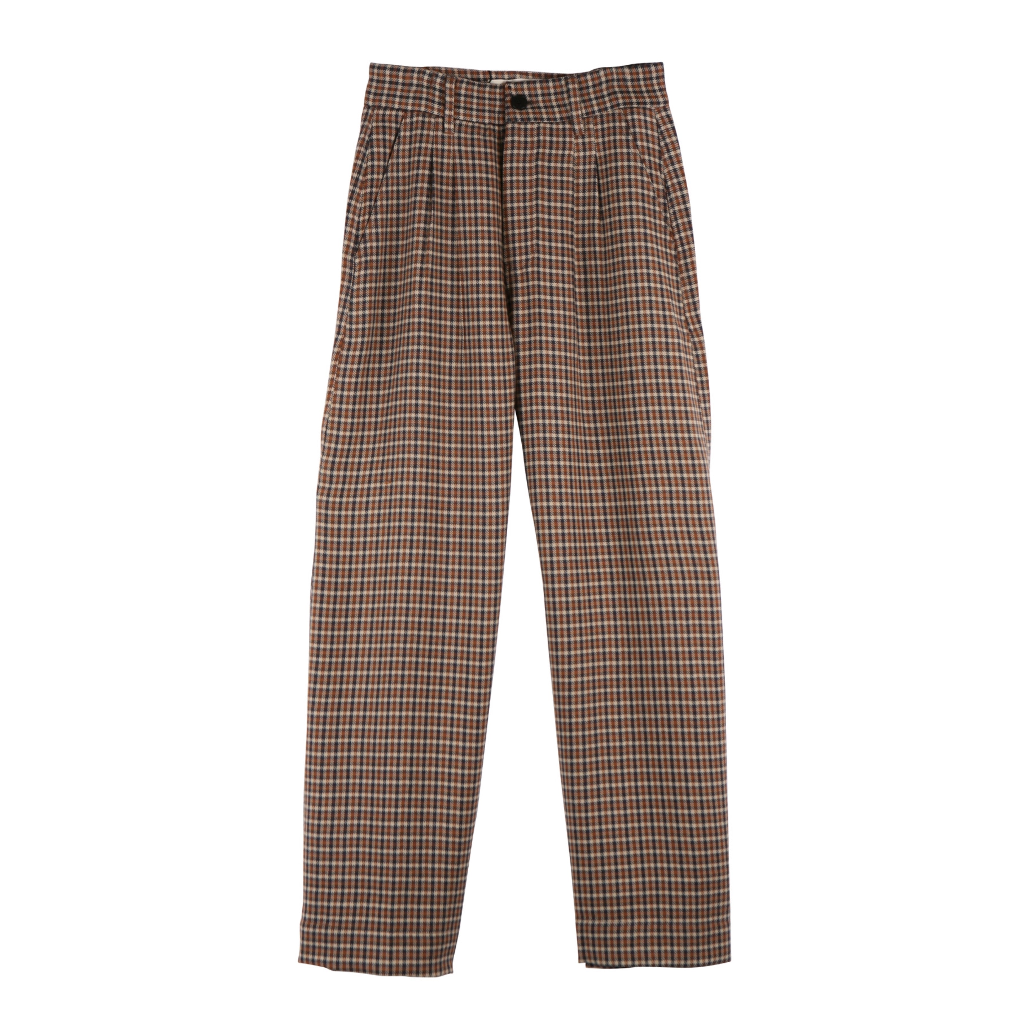 BROWN CHECK TROUSER