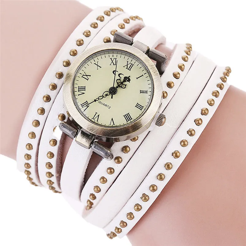 CCQ Horloges vrouwen Luxury Watch Vintage Leather Bracelet Watch Men Women Wristwatch Ladies Dress Quartz Watch Feida