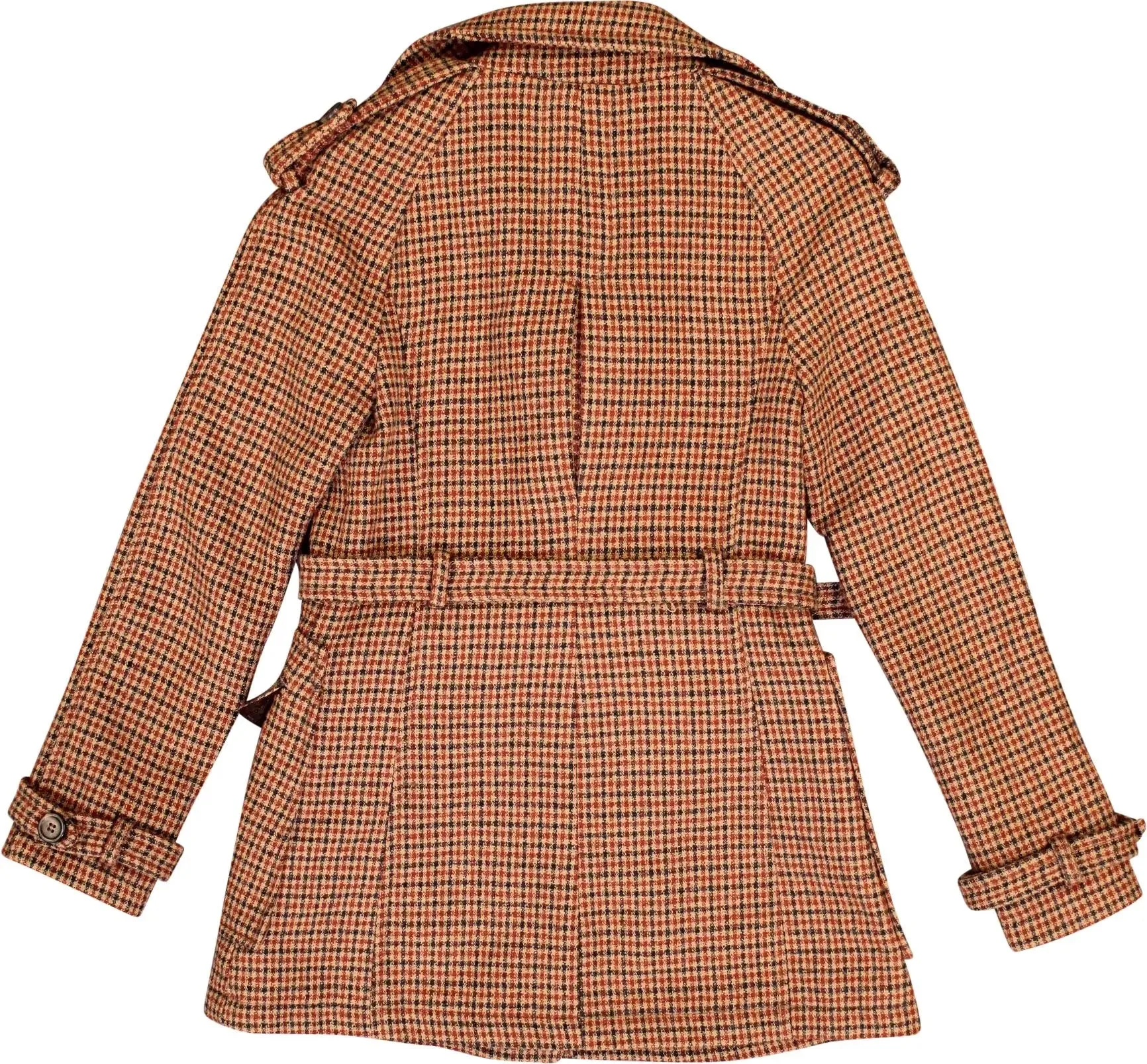 Checked Belted Coat | ThriftTale