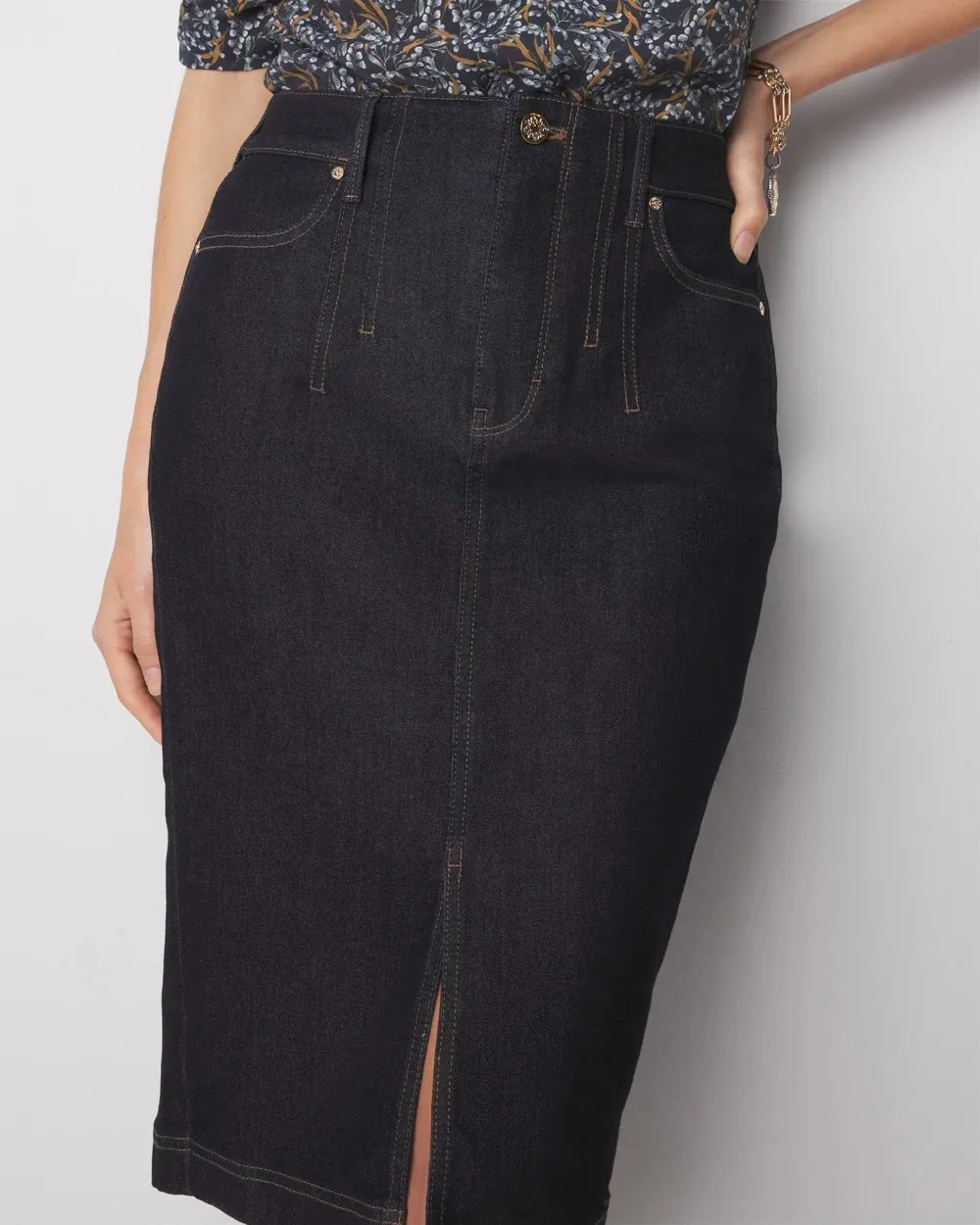 Denim Pencil Skirt