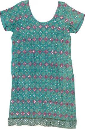 Embroidered Kurta Tunic with Sequins | ThriftTale