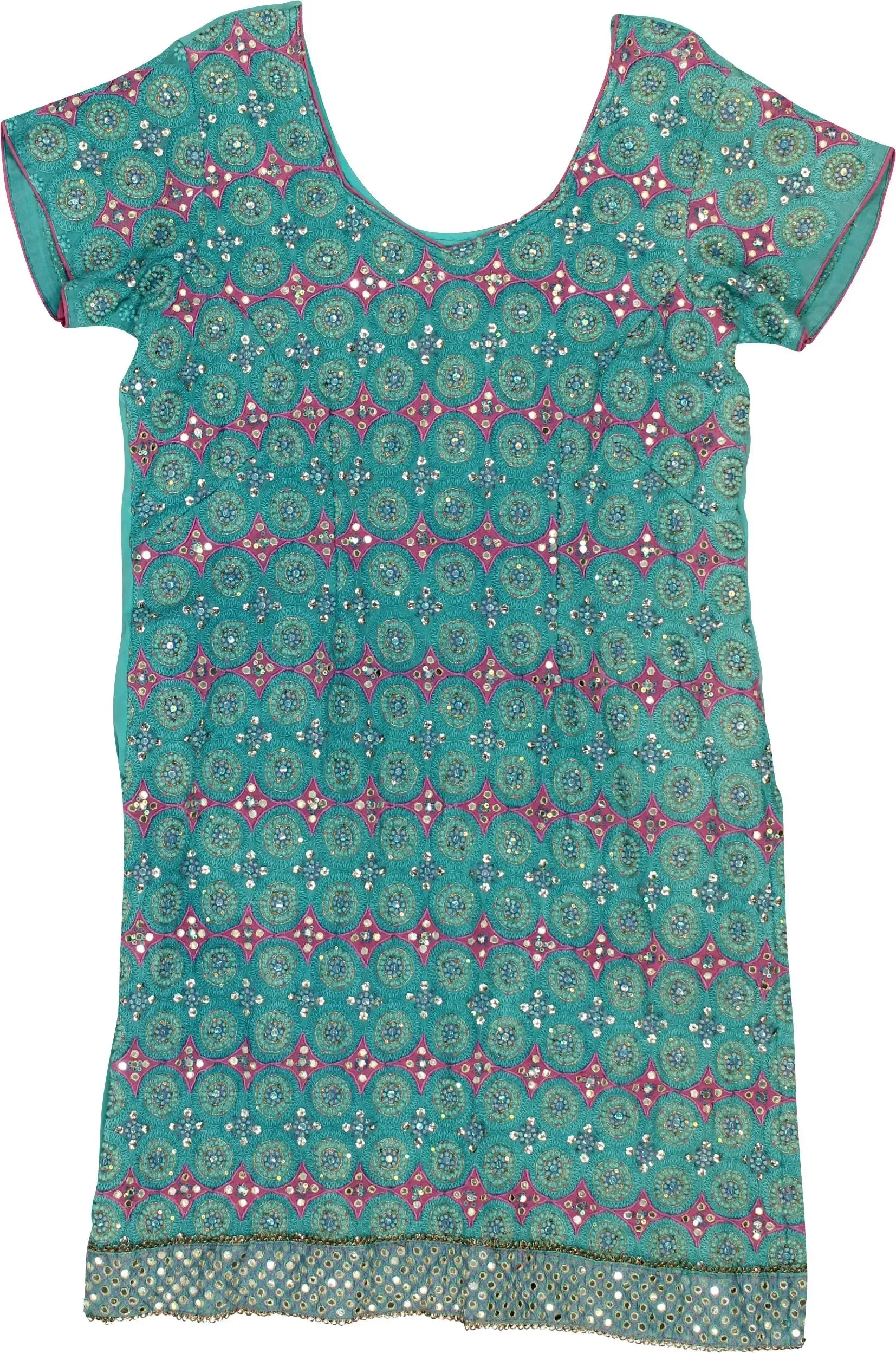 Embroidered Kurta Tunic with Sequins | ThriftTale