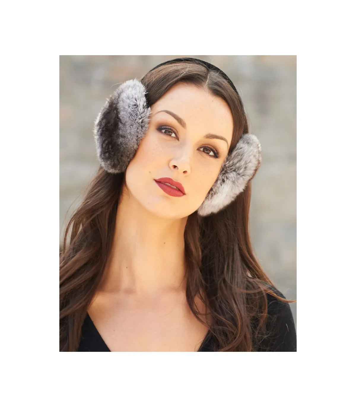 Exquisite Chinchilla Fur Earmuffs: FurHatWorld.com