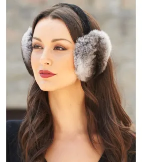 Exquisite Chinchilla Fur Earmuffs: FurHatWorld.com