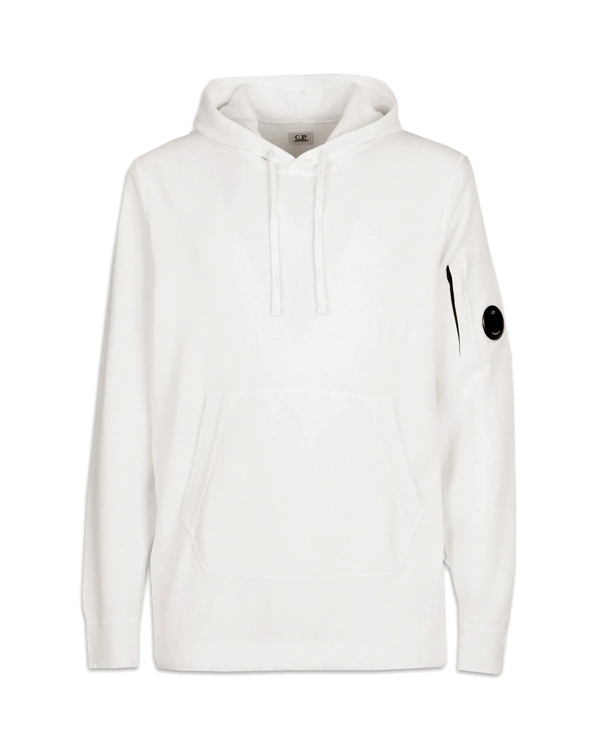 Felpa Uomo CP Company Light Terry Knitted Hoodie Bianco