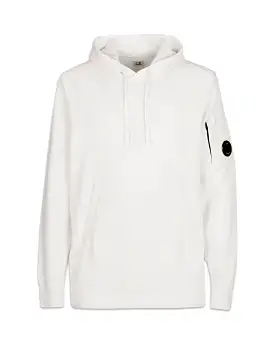 Felpa Uomo CP Company Light Terry Knitted Hoodie Bianco