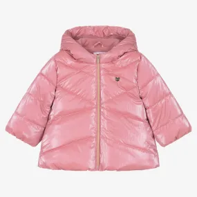 Girls Pink Puffer Coat