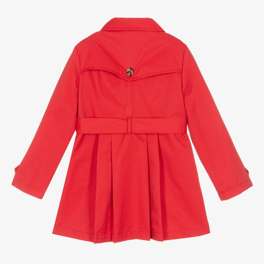 Girls Red Trench Coat