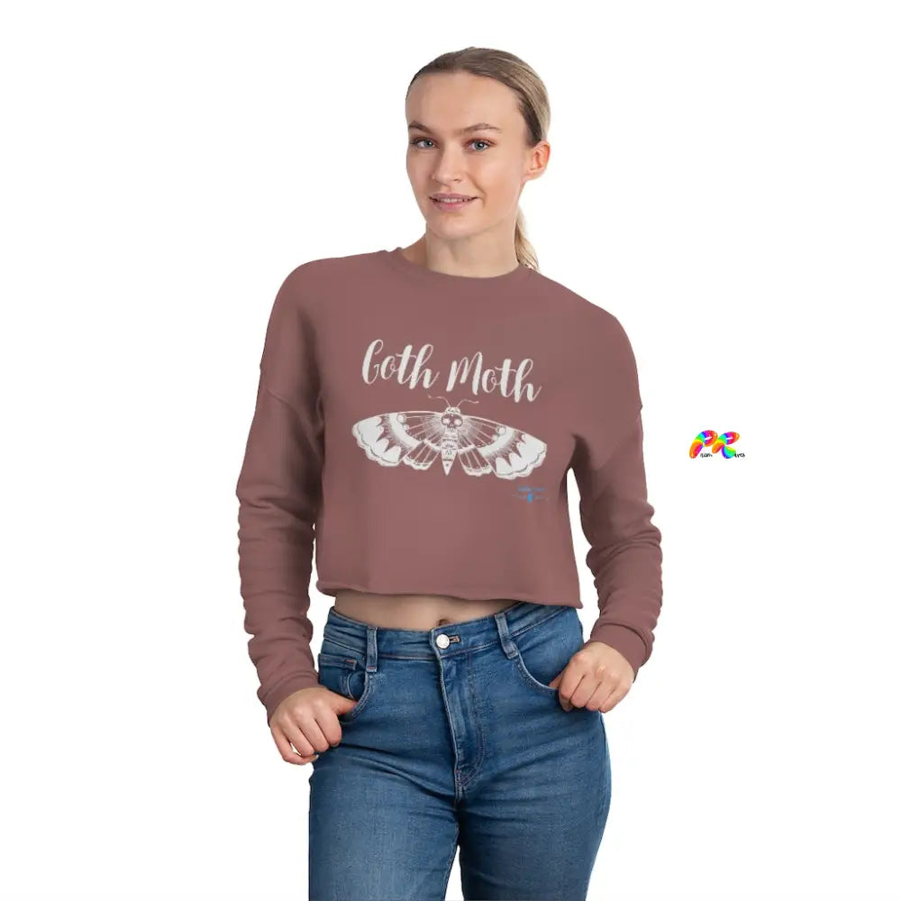 Goth Moth Women's Cropped Sweatshirt