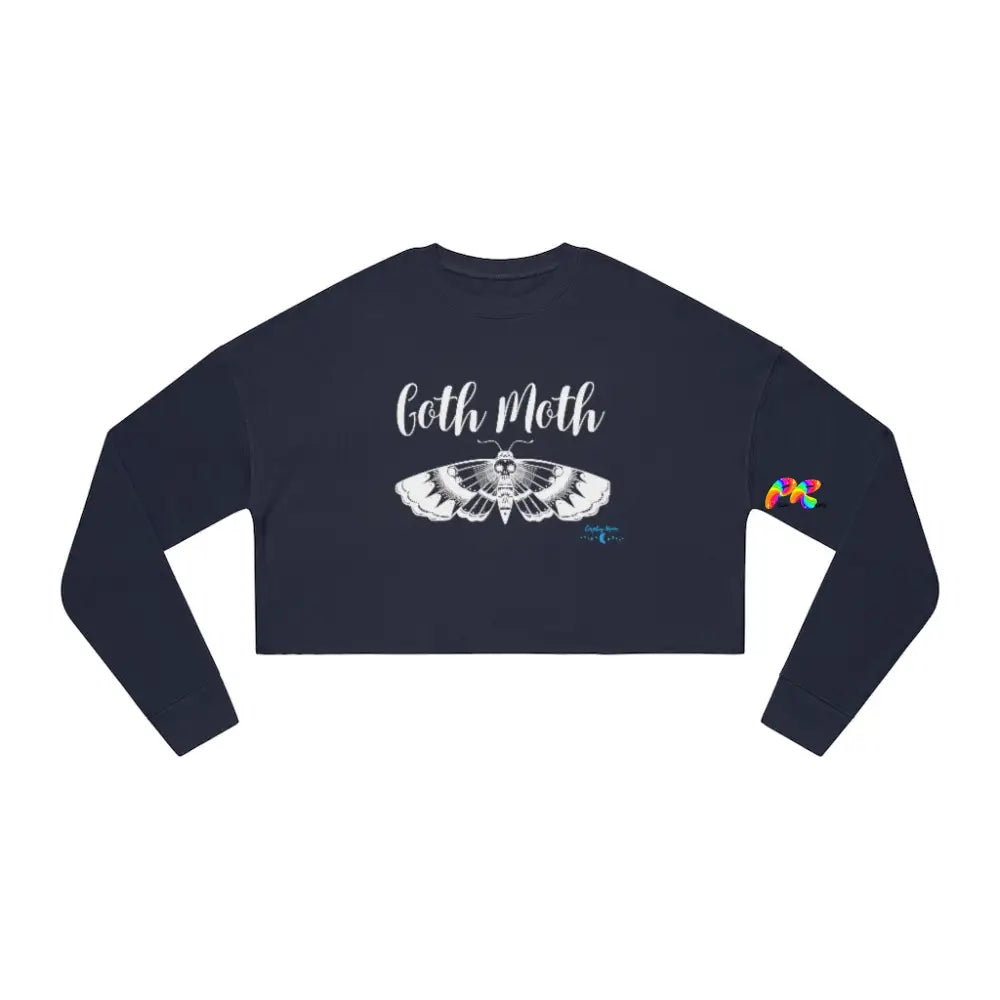 Goth Moth Women's Cropped Sweatshirt