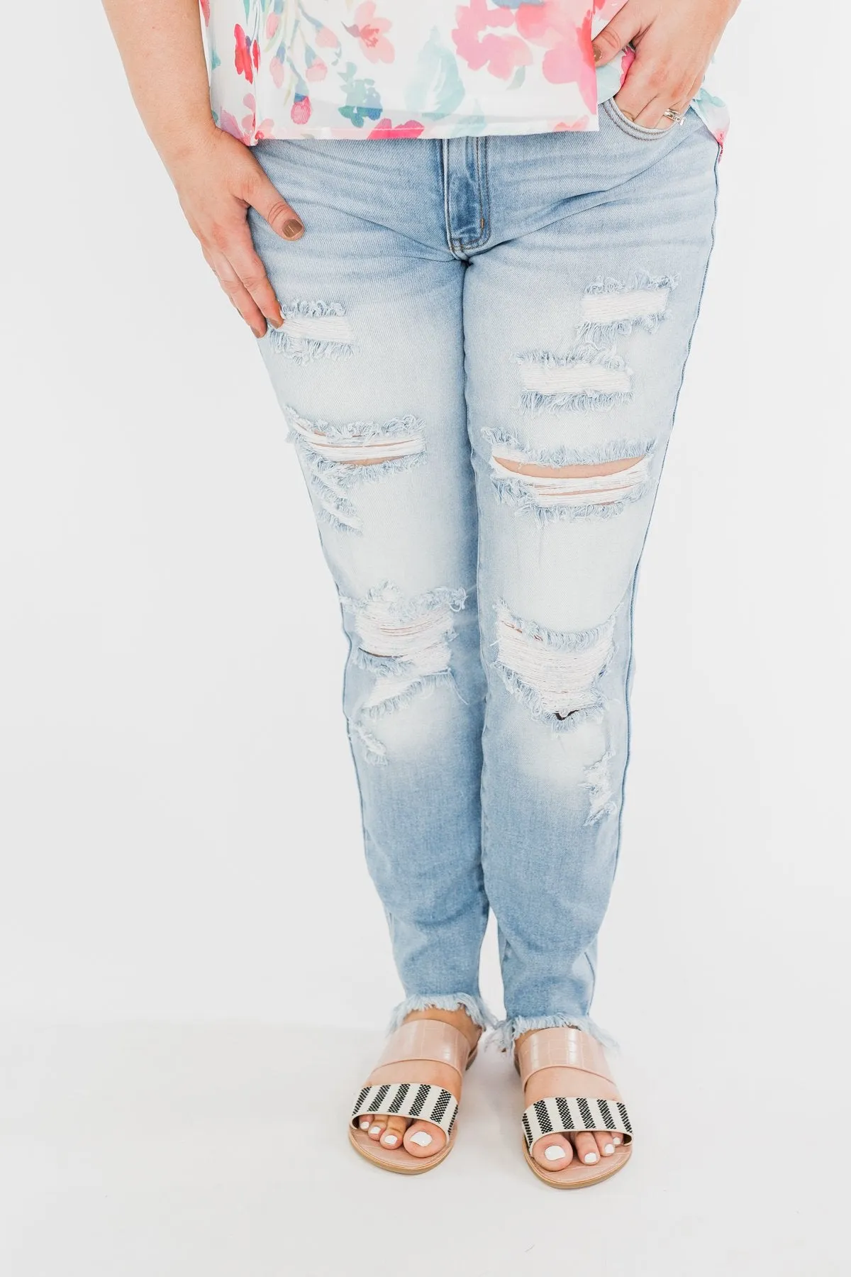 KanCan Distressed Skinny Jeans- Georgia Wash