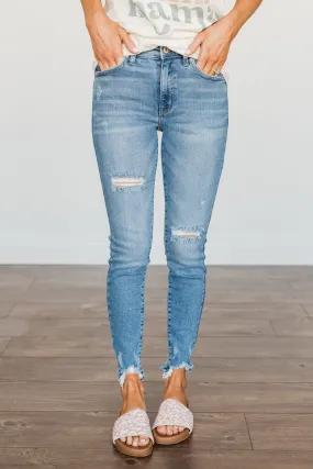 KanCan Distressed Skinny Jeans- Helen Wash