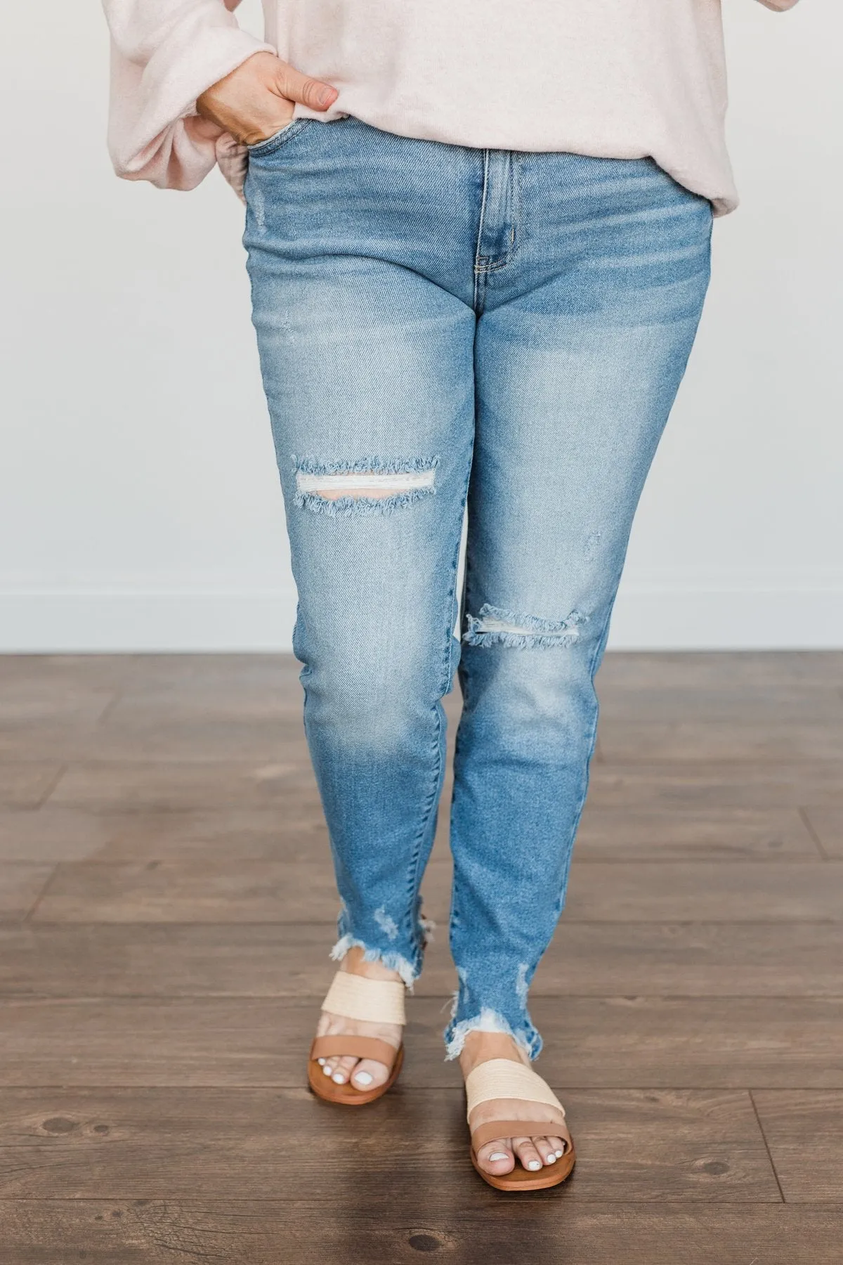 KanCan Distressed Skinny Jeans- Helen Wash