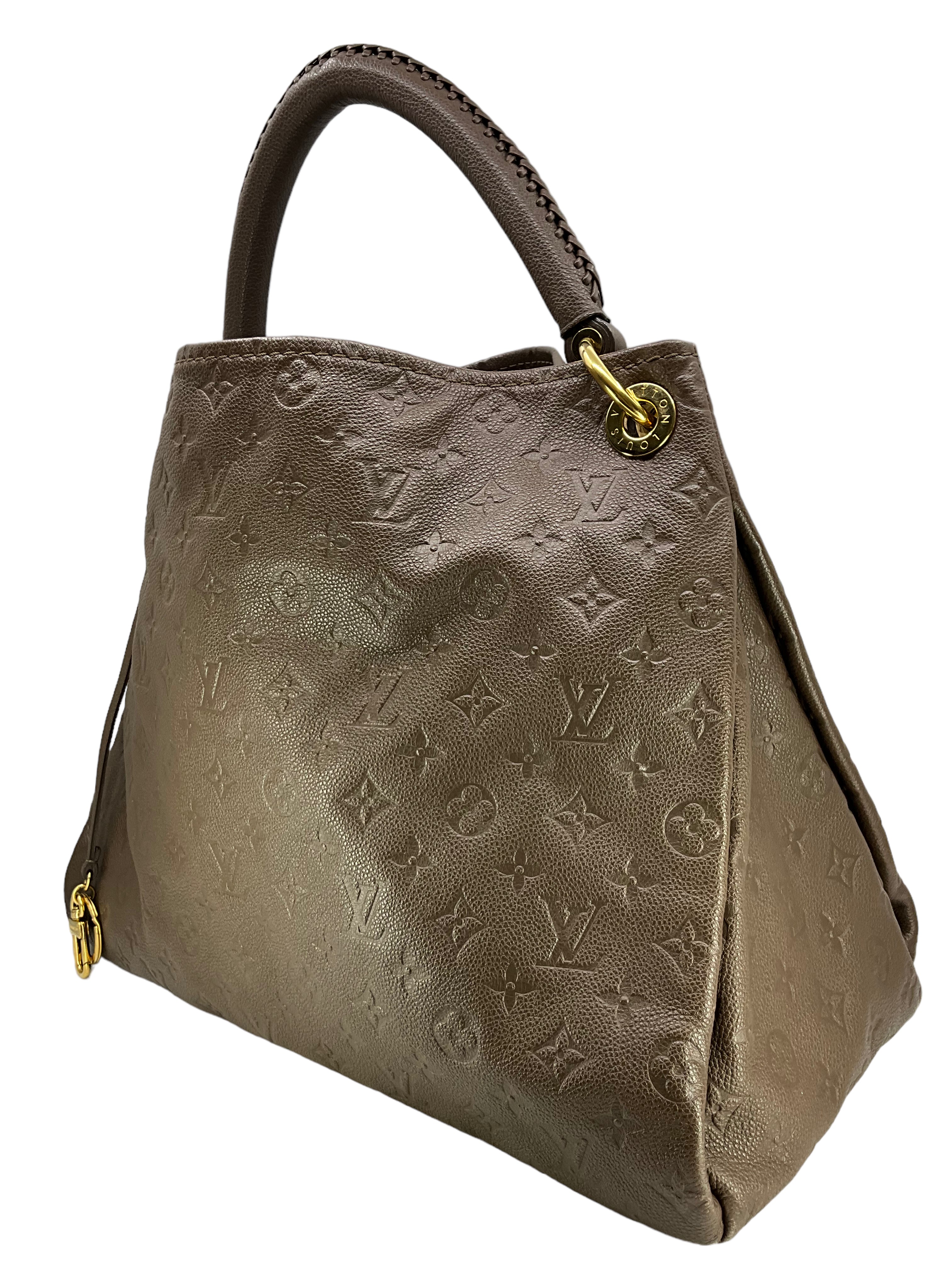 Louis Vuitton Artsy Brown Leather Monogram Handbag