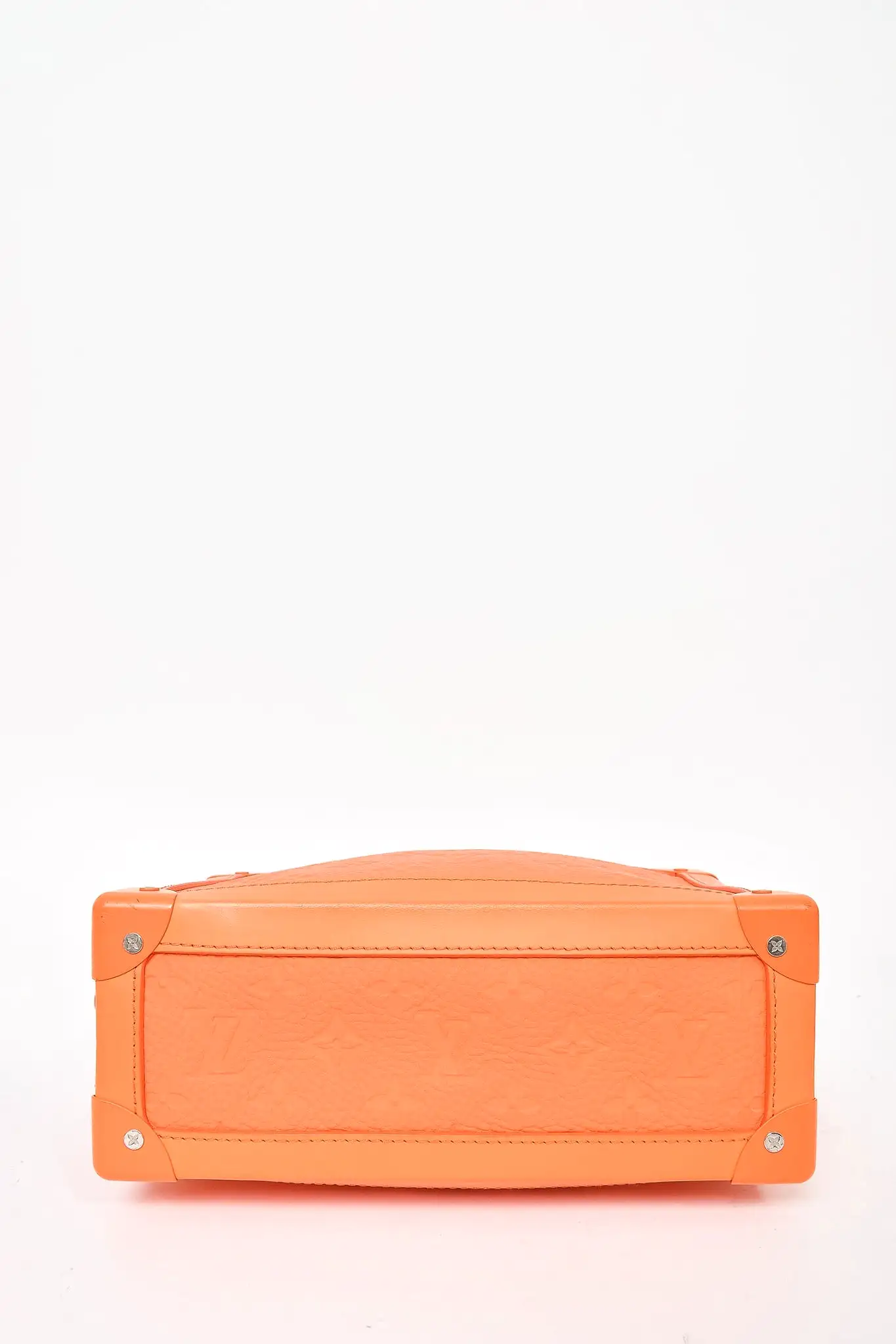 Louis Vuitton Orange Embossed Leather Soft Trunk Crossbody Bag